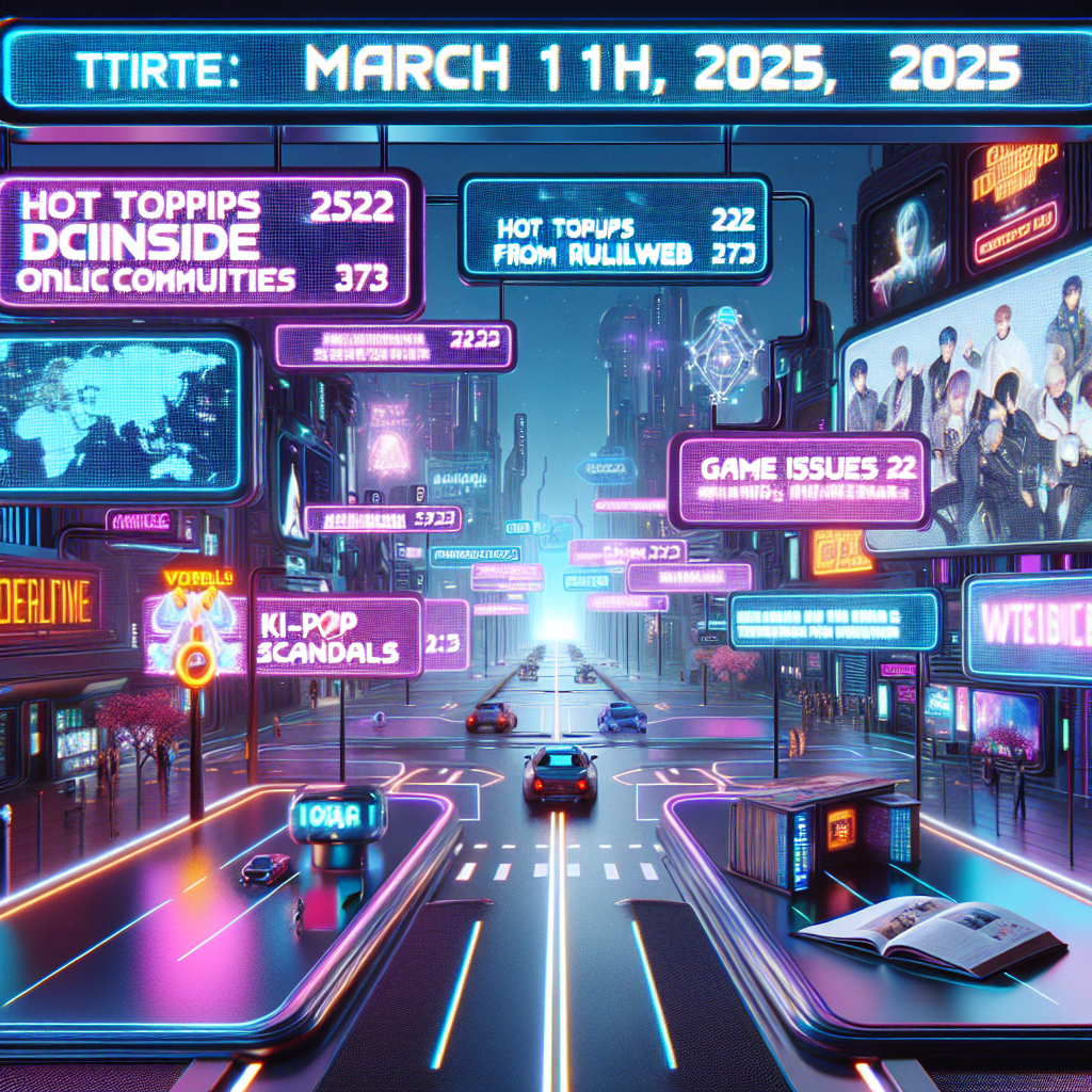 2025년 3월 11일 한국 온라인 커뮤니티 트렌드 분석: 디시인사이드부터 루리웹까지