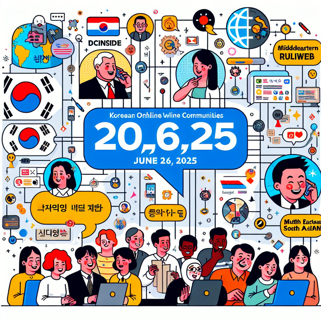 2025년 6월 26일 한국 온라인 커뮤니티 트렌드 분석: 디시인사이드부터 루리웹까지